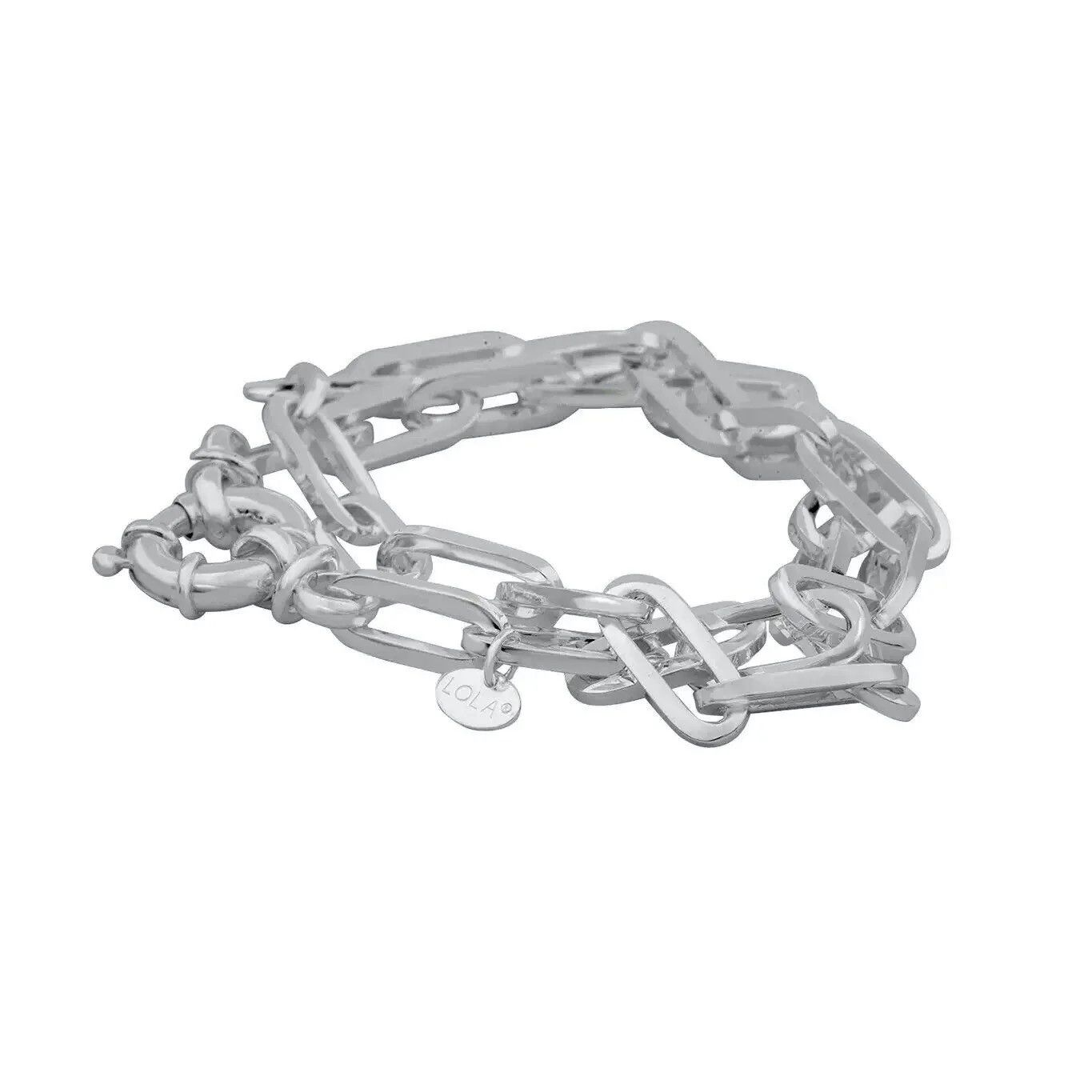 Oval Double Wrap Silver 5.2mm Bracelet 8.0&quot;