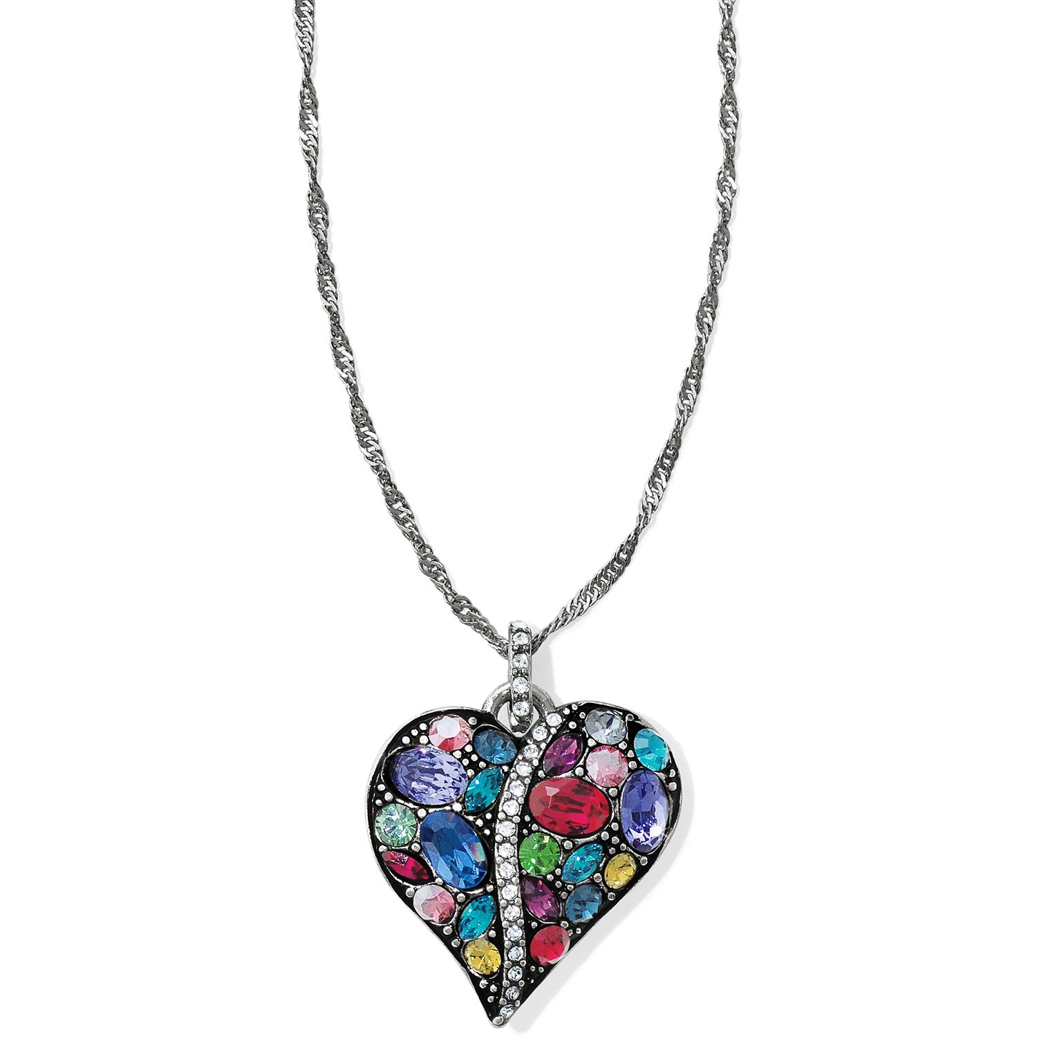 Trust Your Journey Heart Necklace Multi Brights