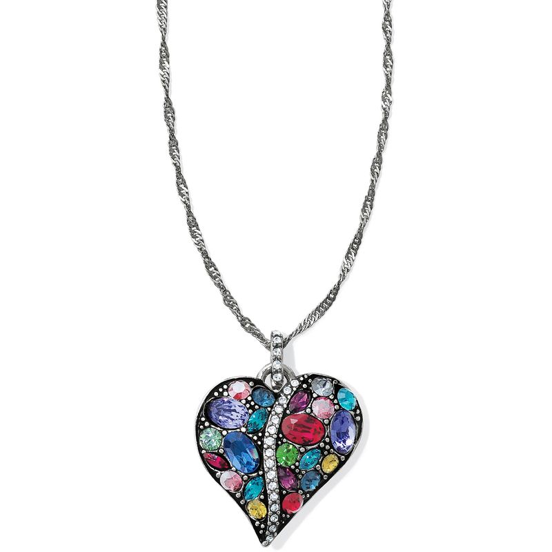 Trust Your Journey Heart Necklace Multi Brights