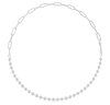 Oval &amp; Ball Split Chain Silver 5mm 18&quot;