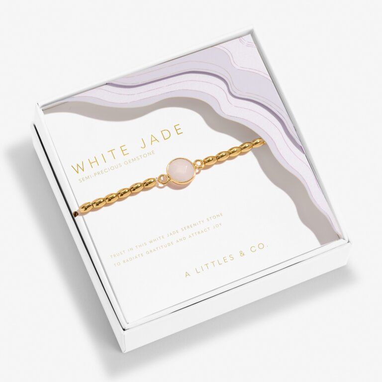 Serenity Stone White Jade Bracelet