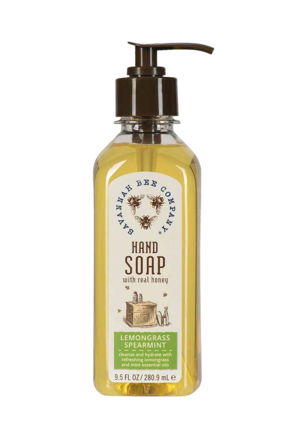 Liquid Hand Soap 9.5 oz, Color: Lemongrass Spearmint
