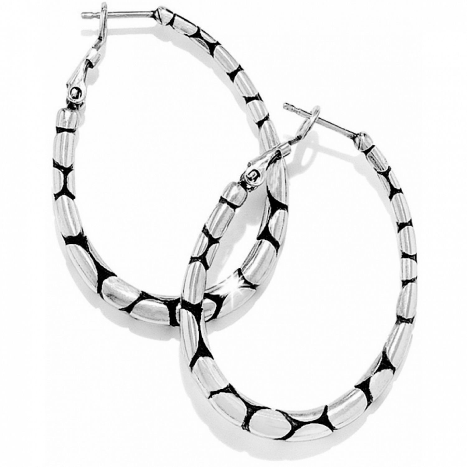 Pebble Oval Hoop Earring