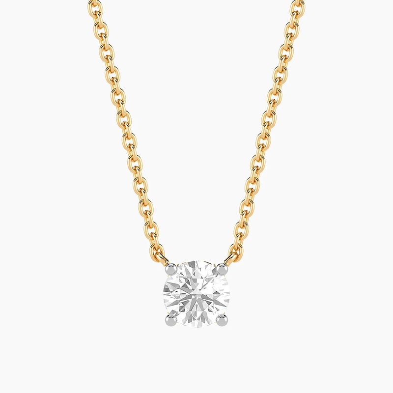Lab-Grown 0.50 Ct Round Diamond Necklace