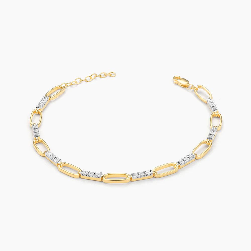 Interlinked Chain Bracelet Gold