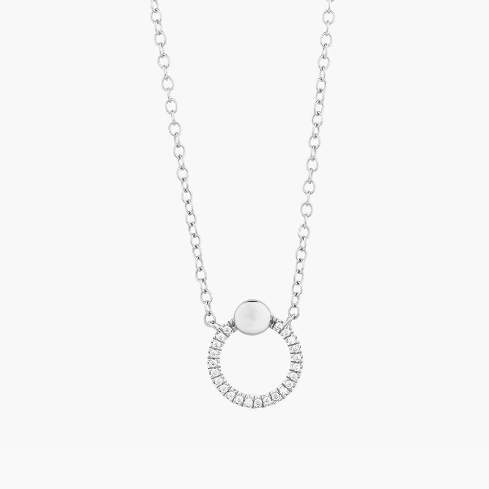 Beaded O Pendant Silver