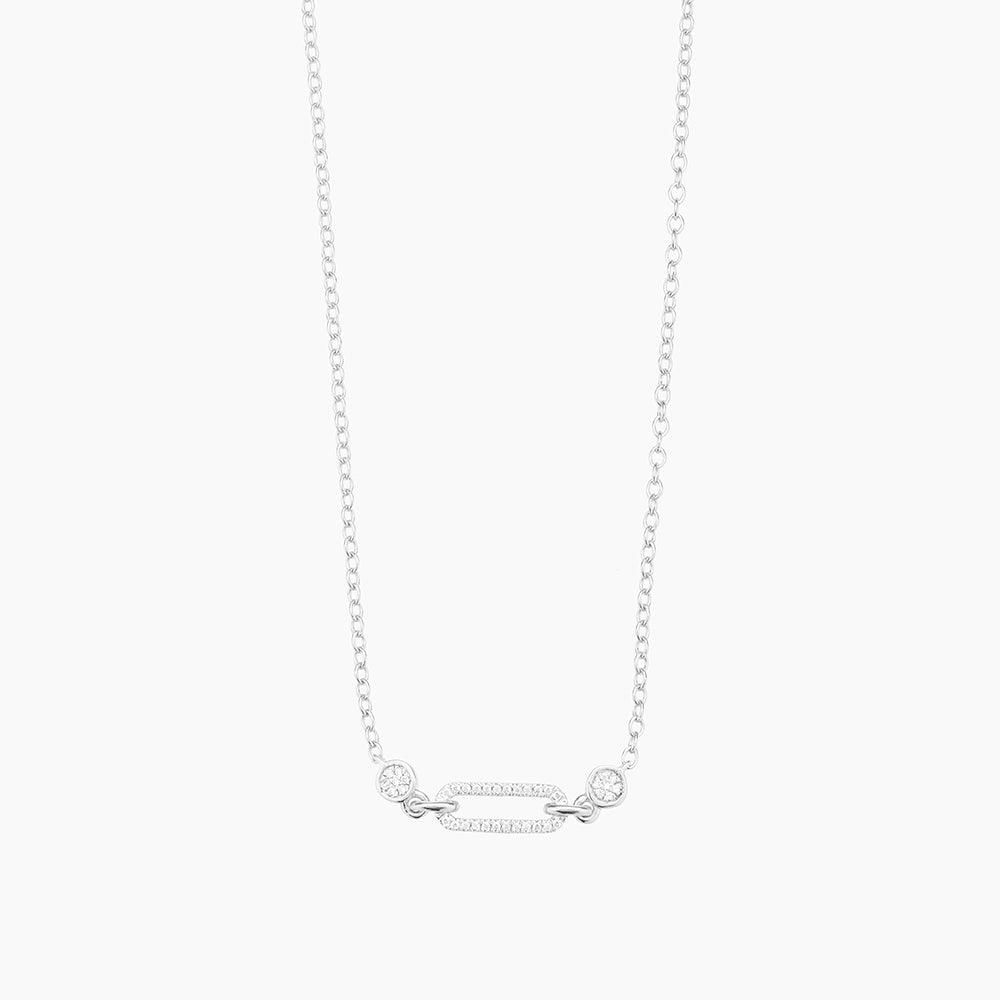 Meet Me In The Middle Pendant Necklace Silver