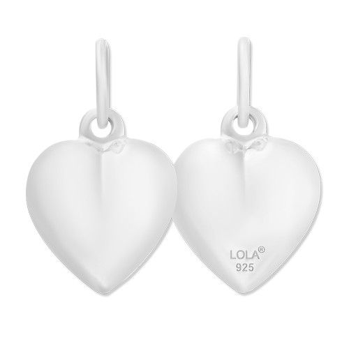 Puffy Heart Silver Medium Tag