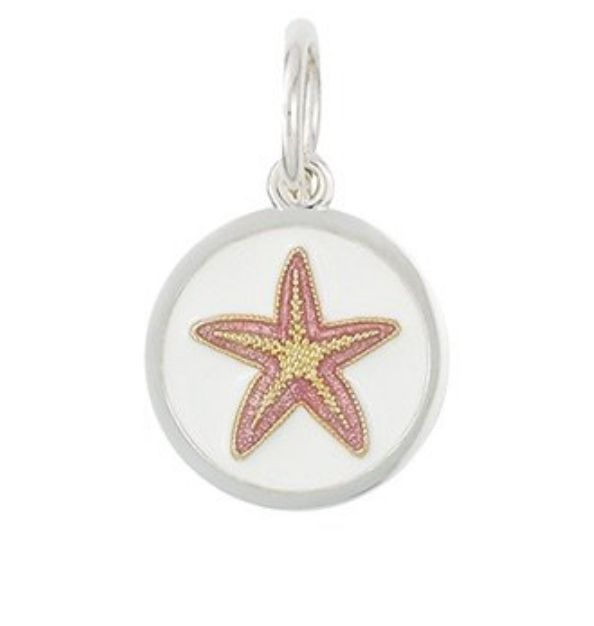 15mm Starfish Gold Flamingo Pink