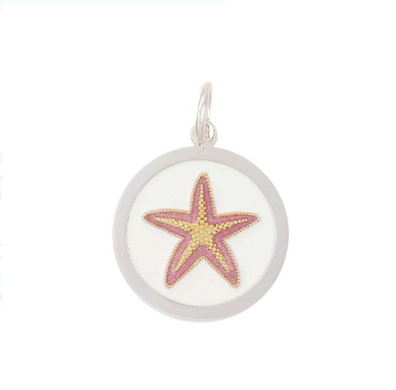27mm Starfish Gold Flamingo Pink