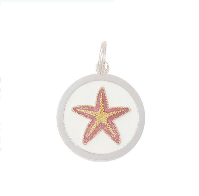 27mm Starfish Gold Flamingo Pink