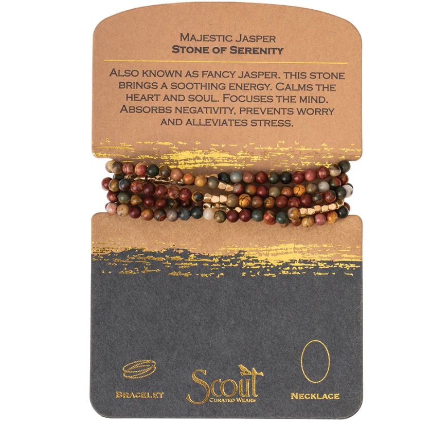 Majestic Jasper Wrap Bracelet/Necklace