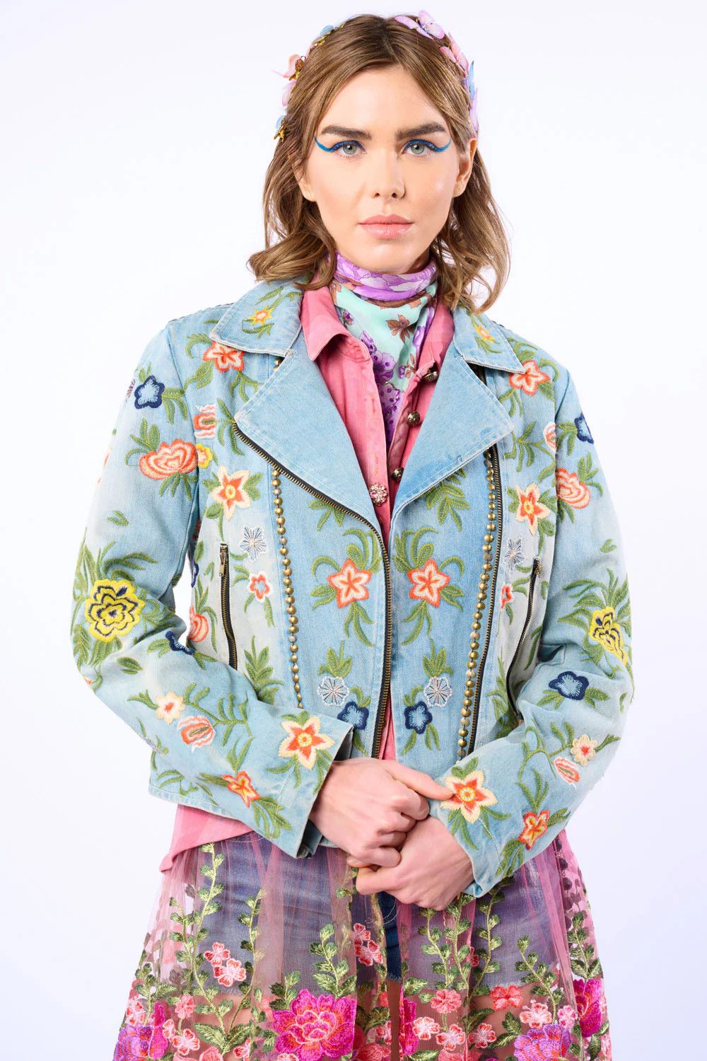 Lucinda Embroidered Denim Jacket