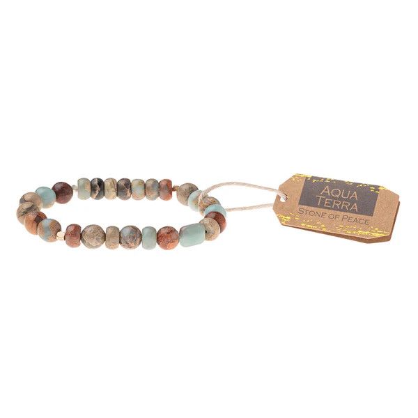 Stone Stacking Bracelet - Aqua Terra