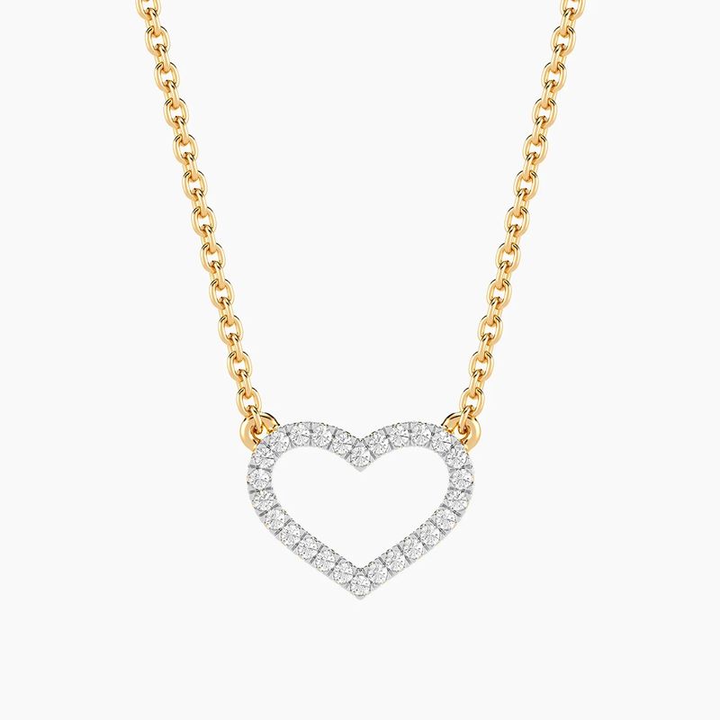 Lab-Grown Radiant Heart Pendant Necklace