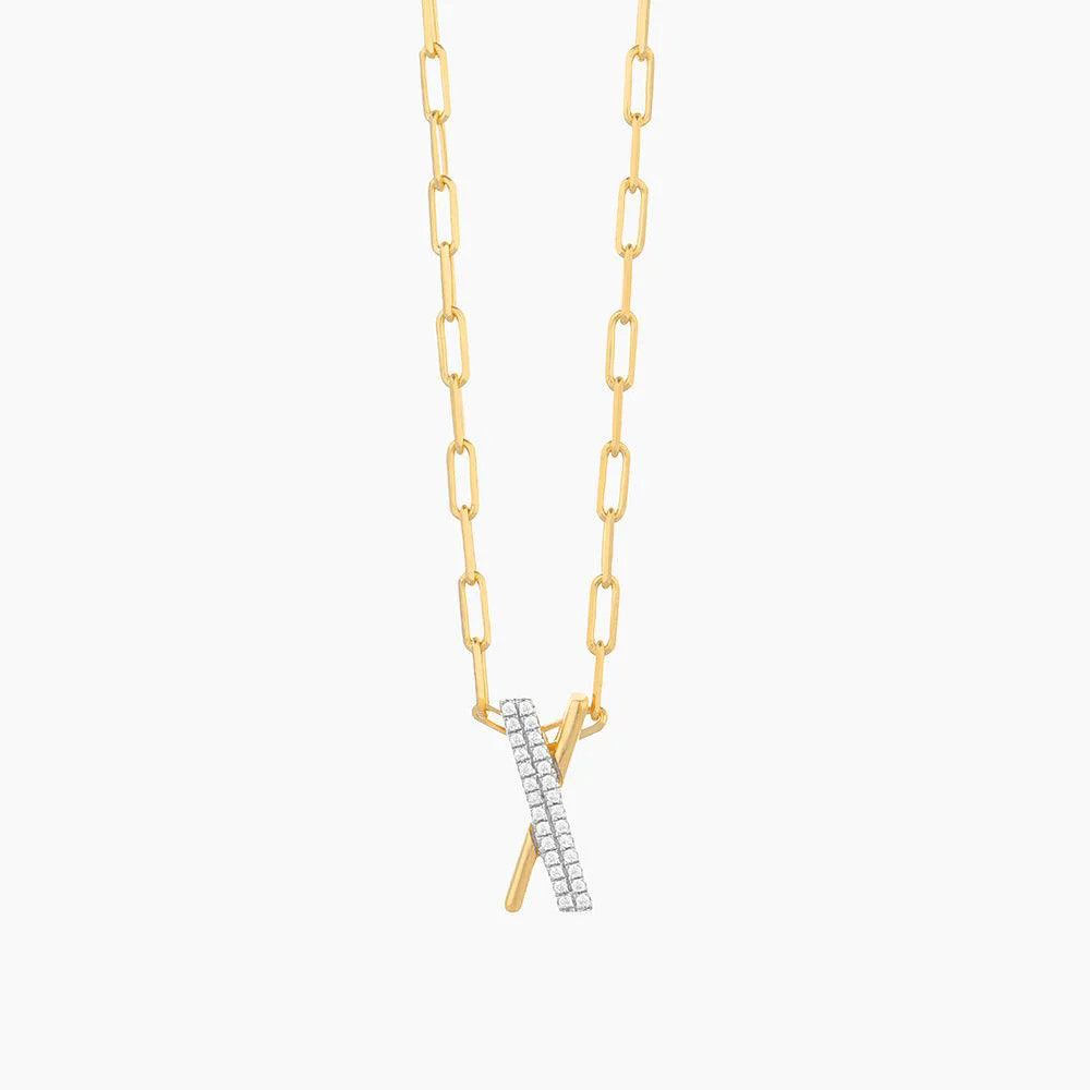 Cross My Heart Necklace Gold