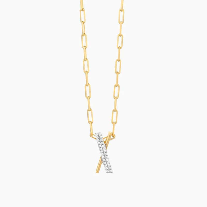 Cross My Heart Necklace Gold