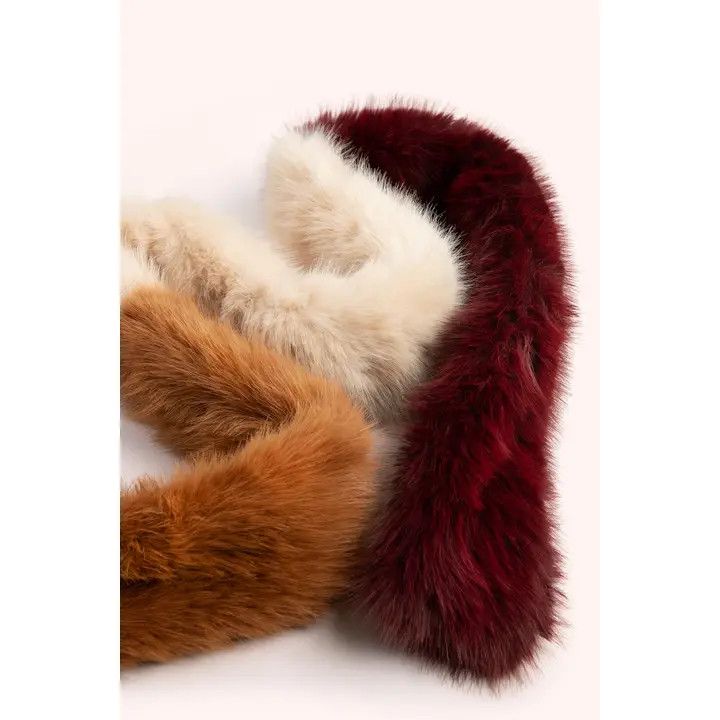 Elsa Faux Fur Scarf - three tone