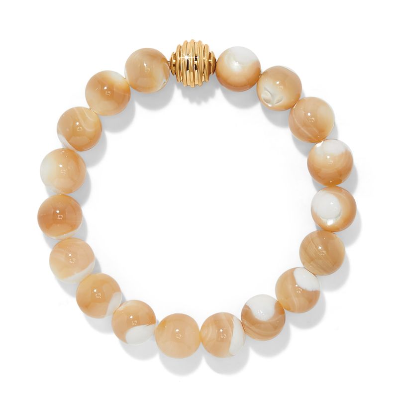 Contempo Nuevo Rosado Natural Mother of Pearl Stretch Bracelet