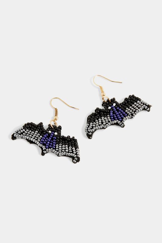 Beaded Bat Earrings