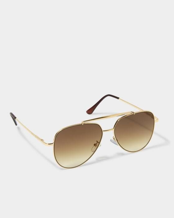 Bali Aviator Gold Metal Sunglasses