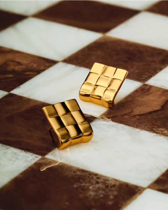 Taya Oversized Woven Stud Earrings