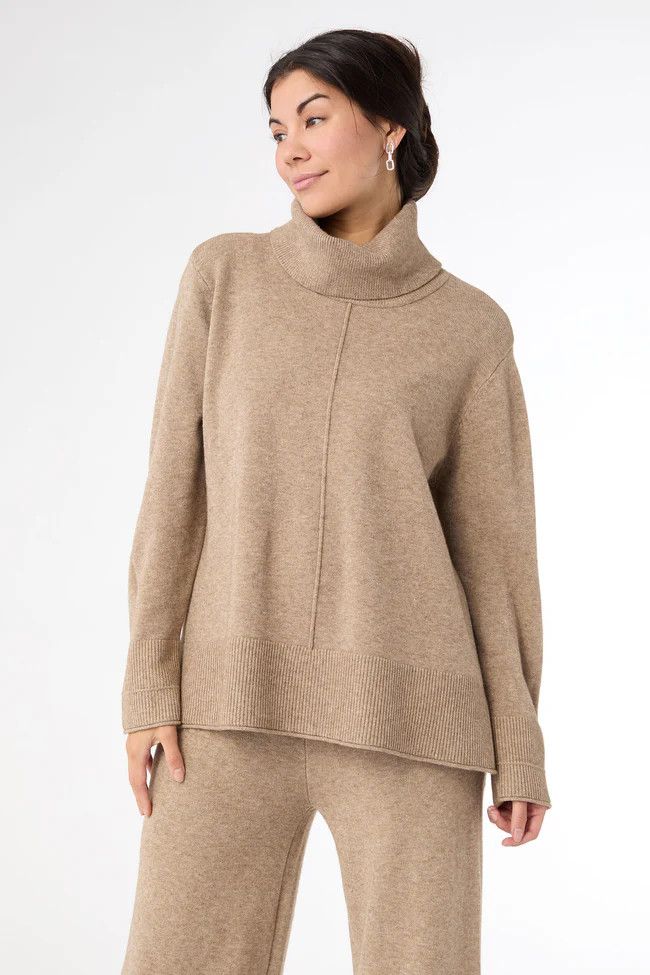 Heavenly-Luxe Cowl Neck W/ Rib Trim Sweater