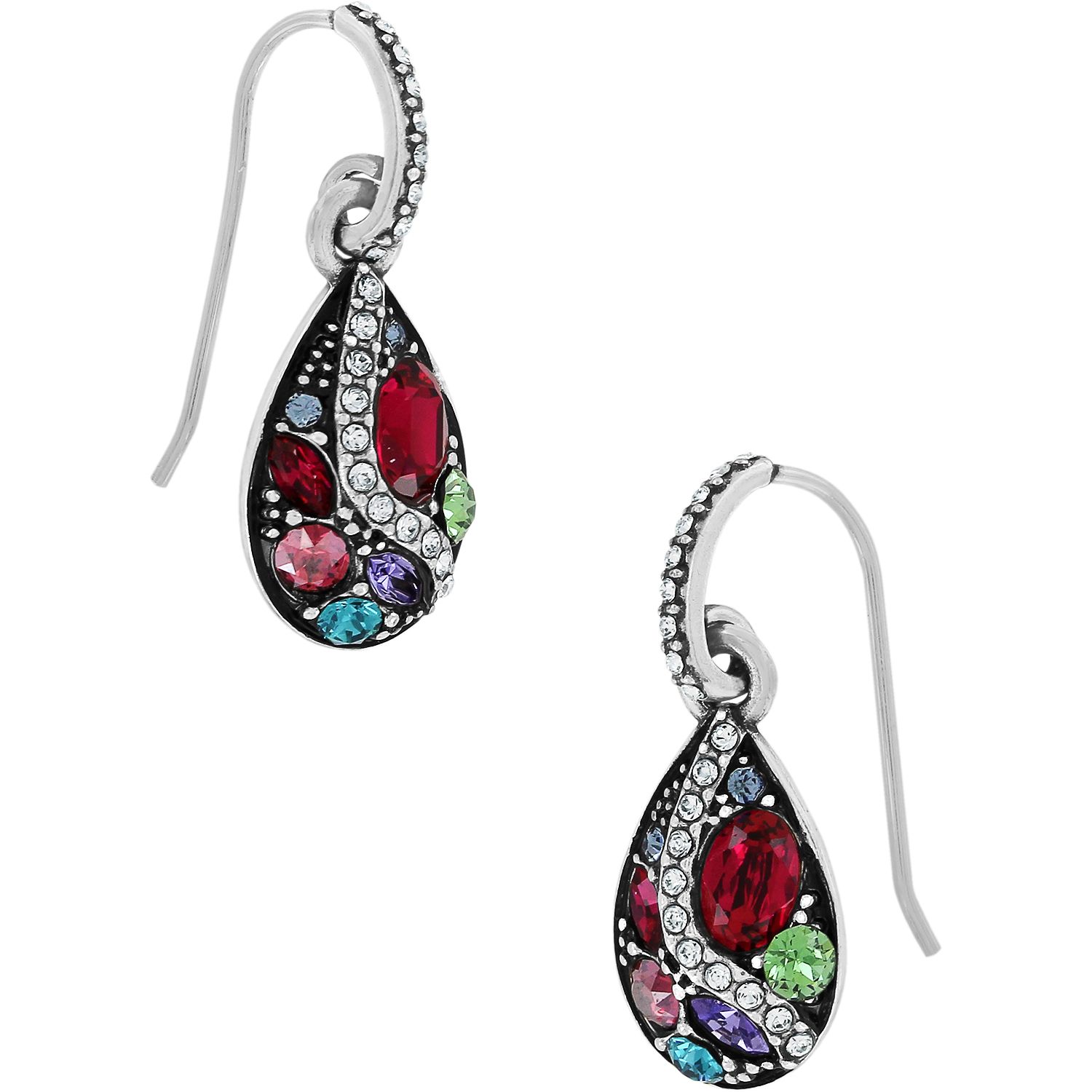 Trust Your Journey French Wire Earrings Silver Multi