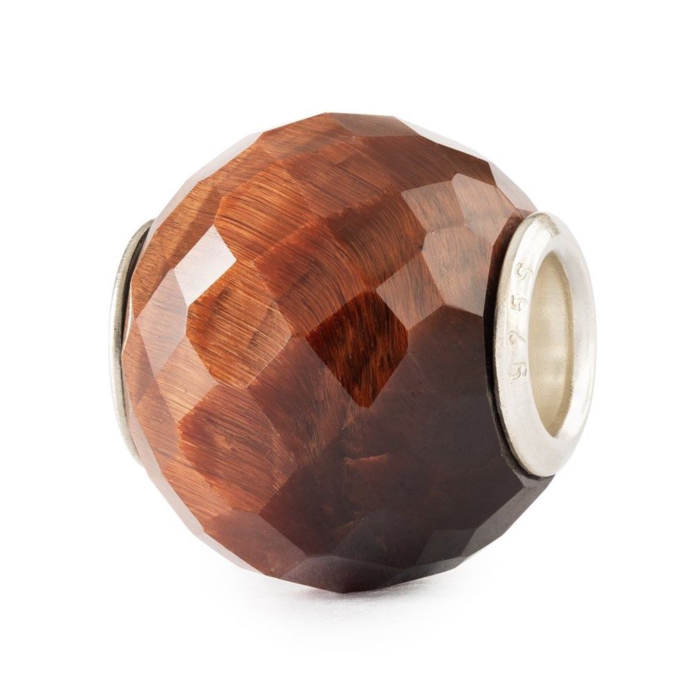 Trollbeads Round Red Tiger Eye Facet Bead