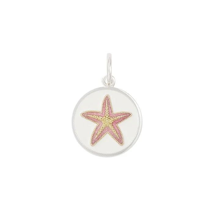 27mm Starfish Gold Flamingo Pink