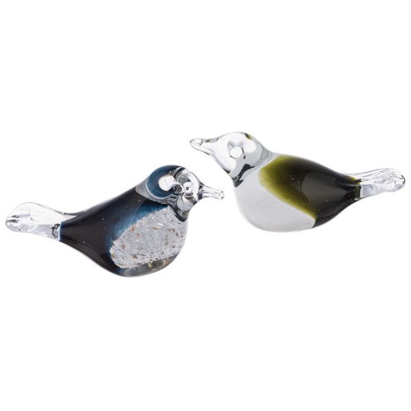 Green &amp; Blue Art Glass Bird