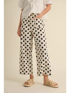 Polka Dot Linen Pants