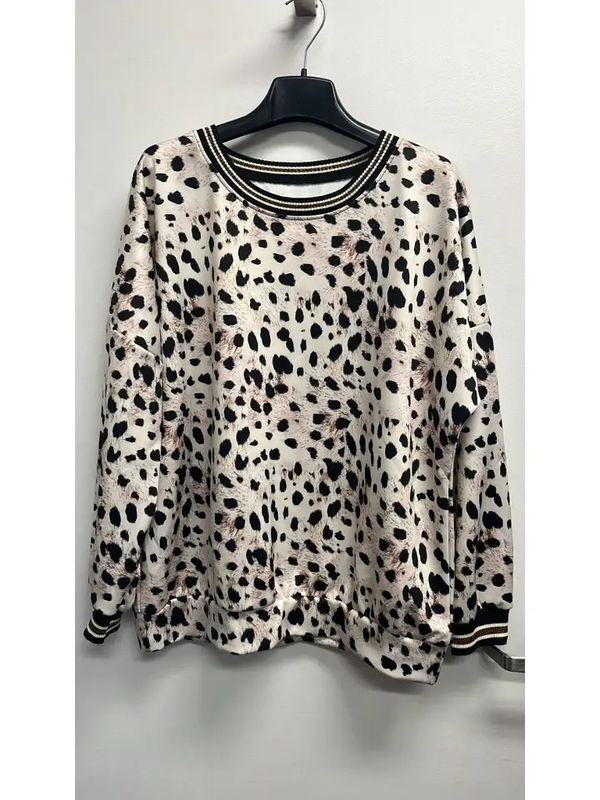 Leopard Animal Print Sweatshirt One Size