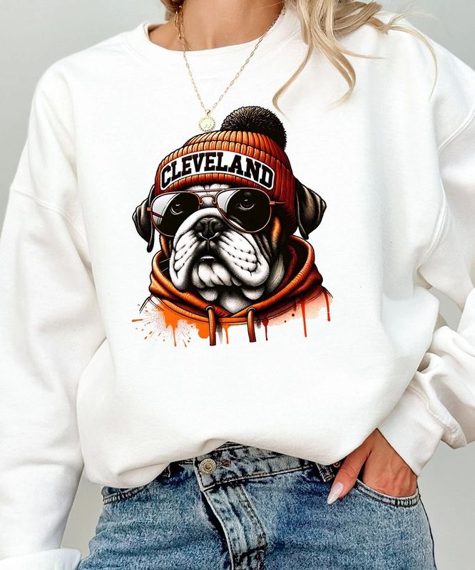 Cleveland Football Dawg Sweatshirt-Unisex