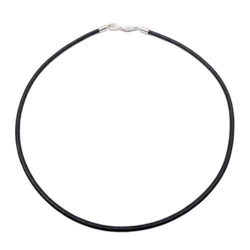 3mm Leather Cord Black 18&quot;
