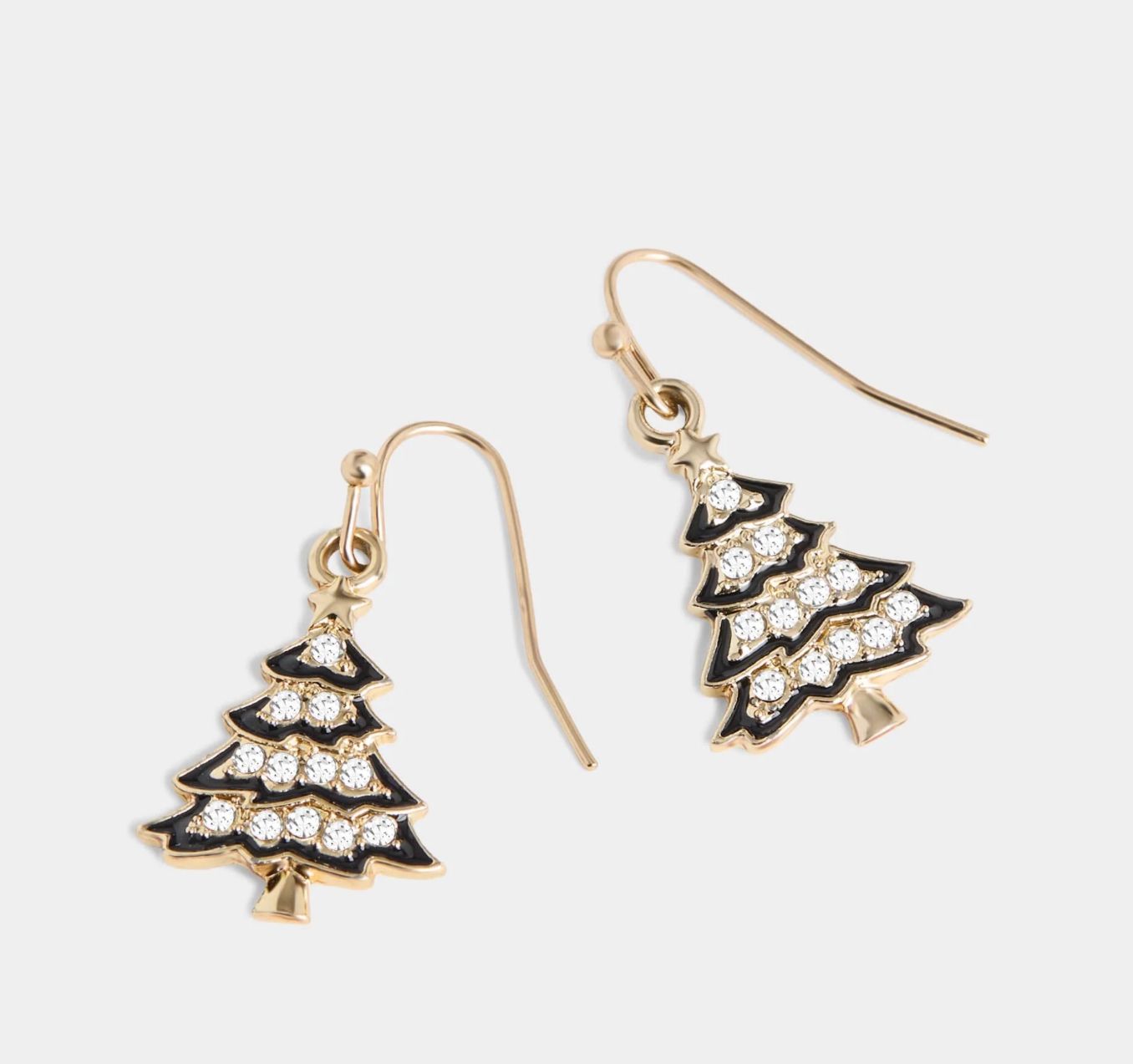 Glitzy Tree Earring - Gold