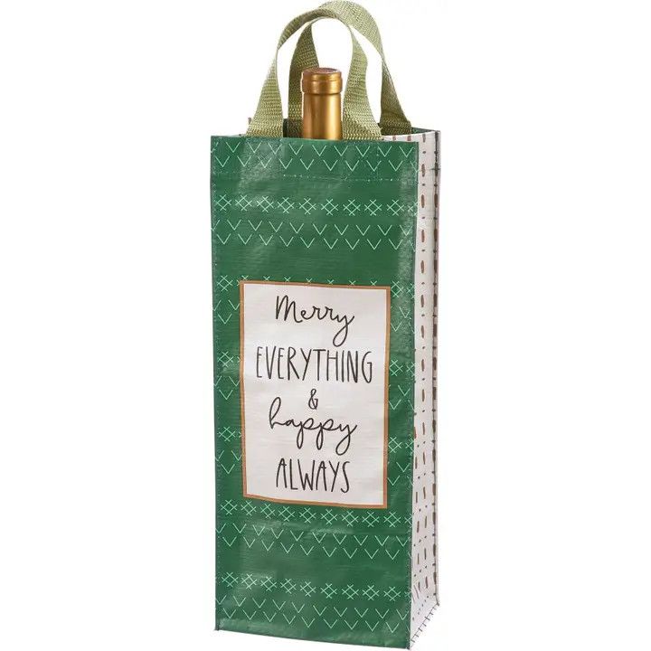 Wine Tote - Merry Everything &amp; Happy Always