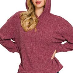 Ribbed Hoodie Pullover