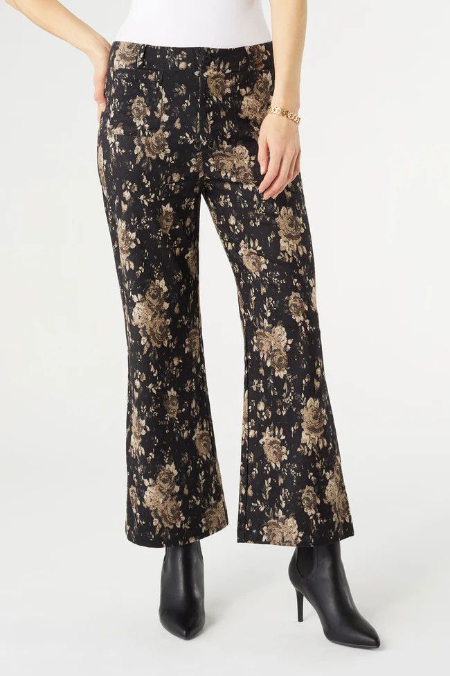Shyanne Wide Leg Pant Black Floral