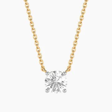 Lab-Grown 0.75 Ct Round Diamond Necklace