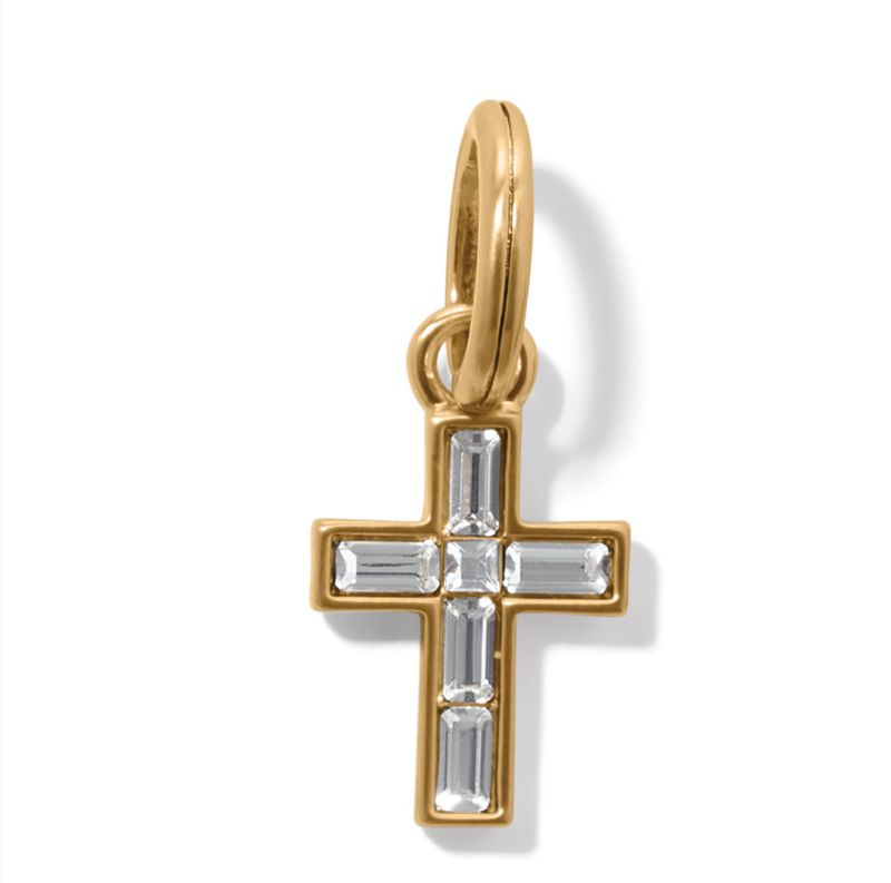 Golden Ray Cross Charm