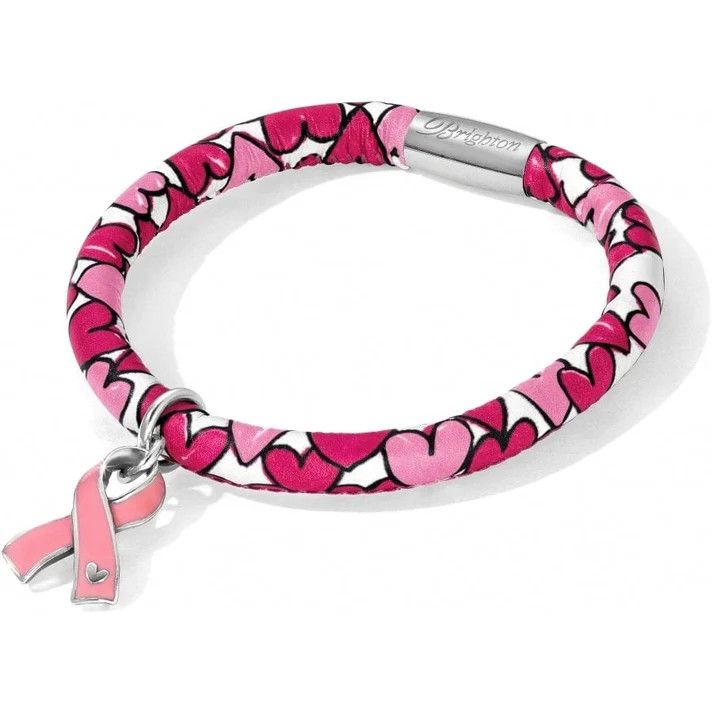 Woodstock Single Leather Bracelet Dancing Hearts S/M
