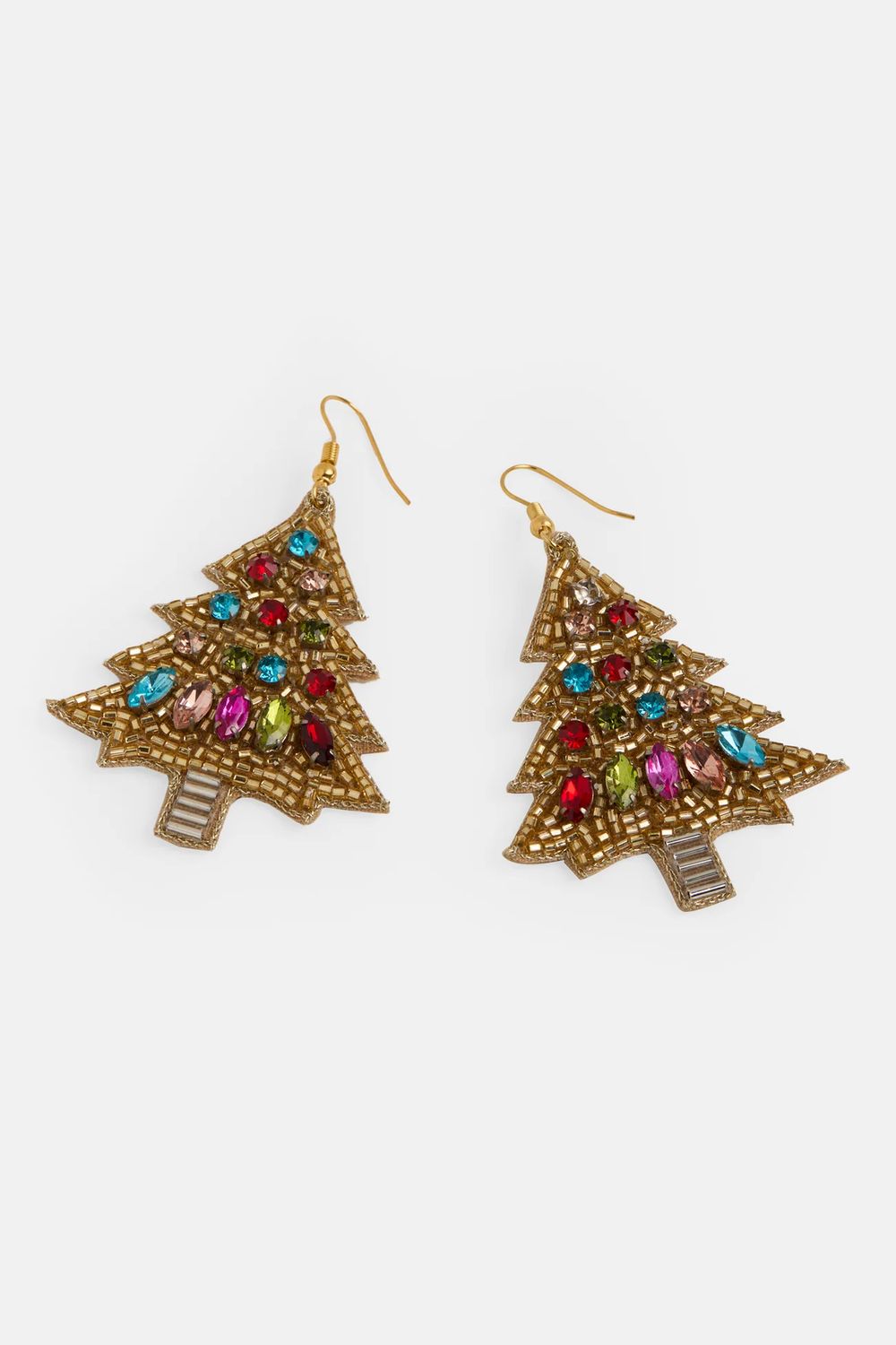 Glamorous Beaded Tree Earrings