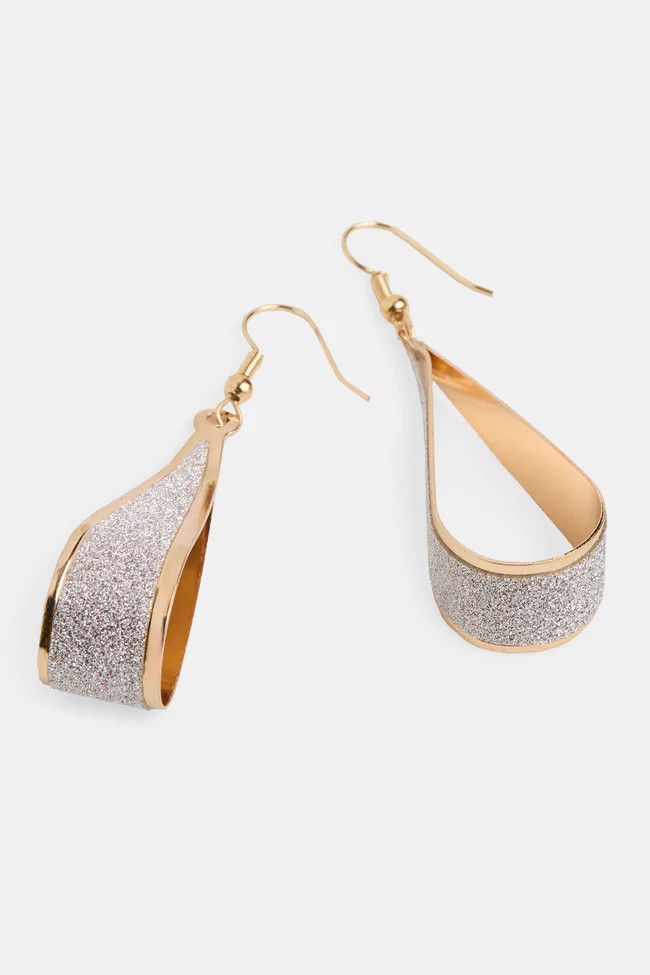 Sparkle Teardrop Dangle Earrings