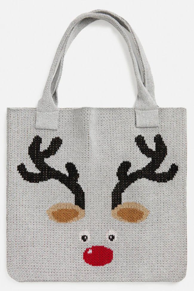 Reindeer Knit Tote
