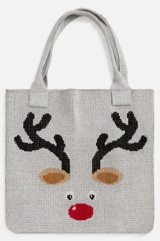 Reindeer Knit Tote