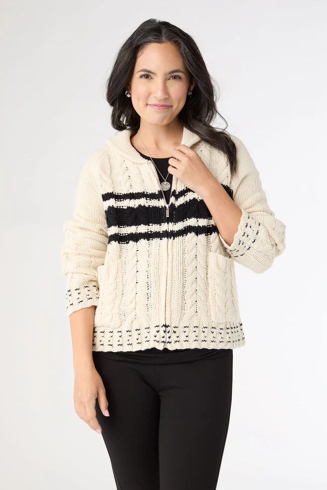 Romilly Collared Zip Front Cardigan