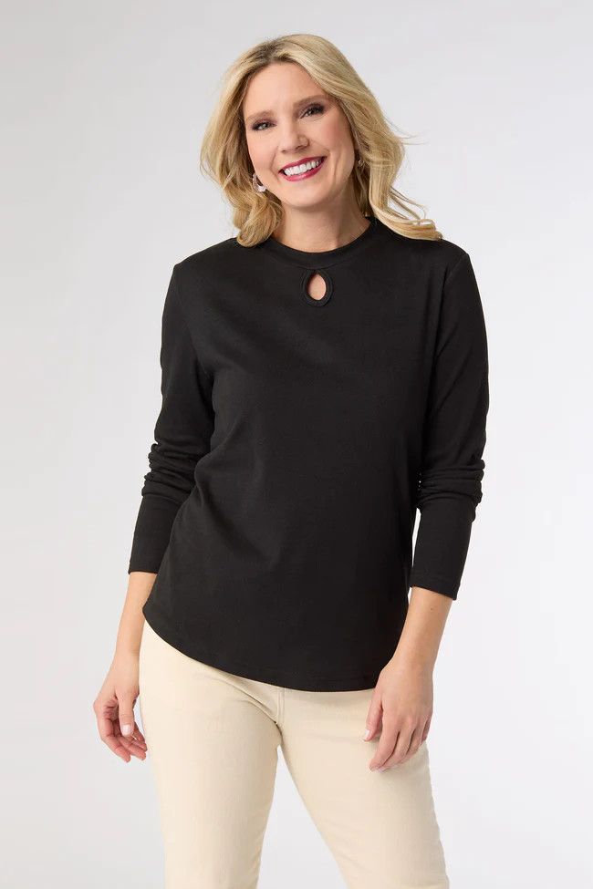 Alexis Super Soft Keyhole Neck - Black, Size: XS