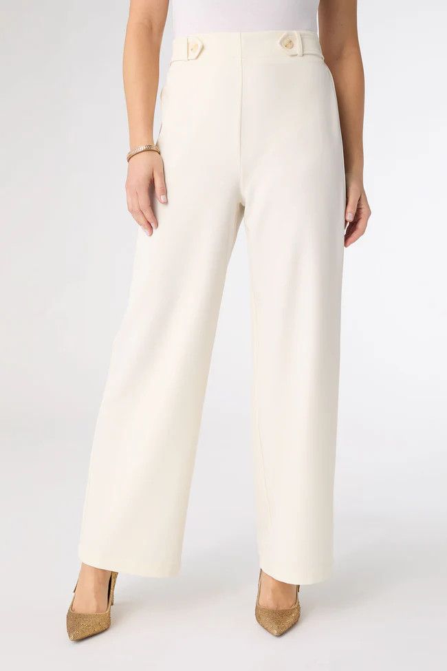 Alisah High Waist Dress Pants - Ivory