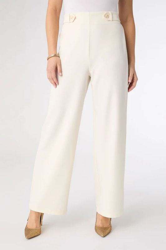 Alisah High Waist Dress Pants - Ivory